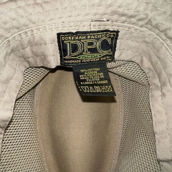 Dorfman Pacific DPC Global Packable Hat XLarge Brown Mesh Top Fishing Safari Cap - Picture 6 of 7